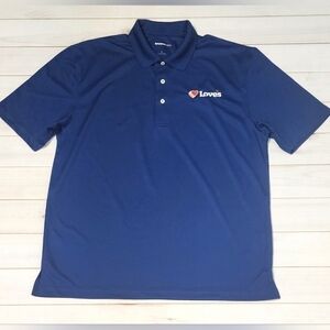 Love's Travel Stops & County Stores Logo Blue  Polo Large - New Without Tags